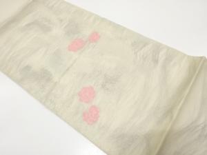 アンティーク　紗　木の実模様織り出し袋帯（材料）